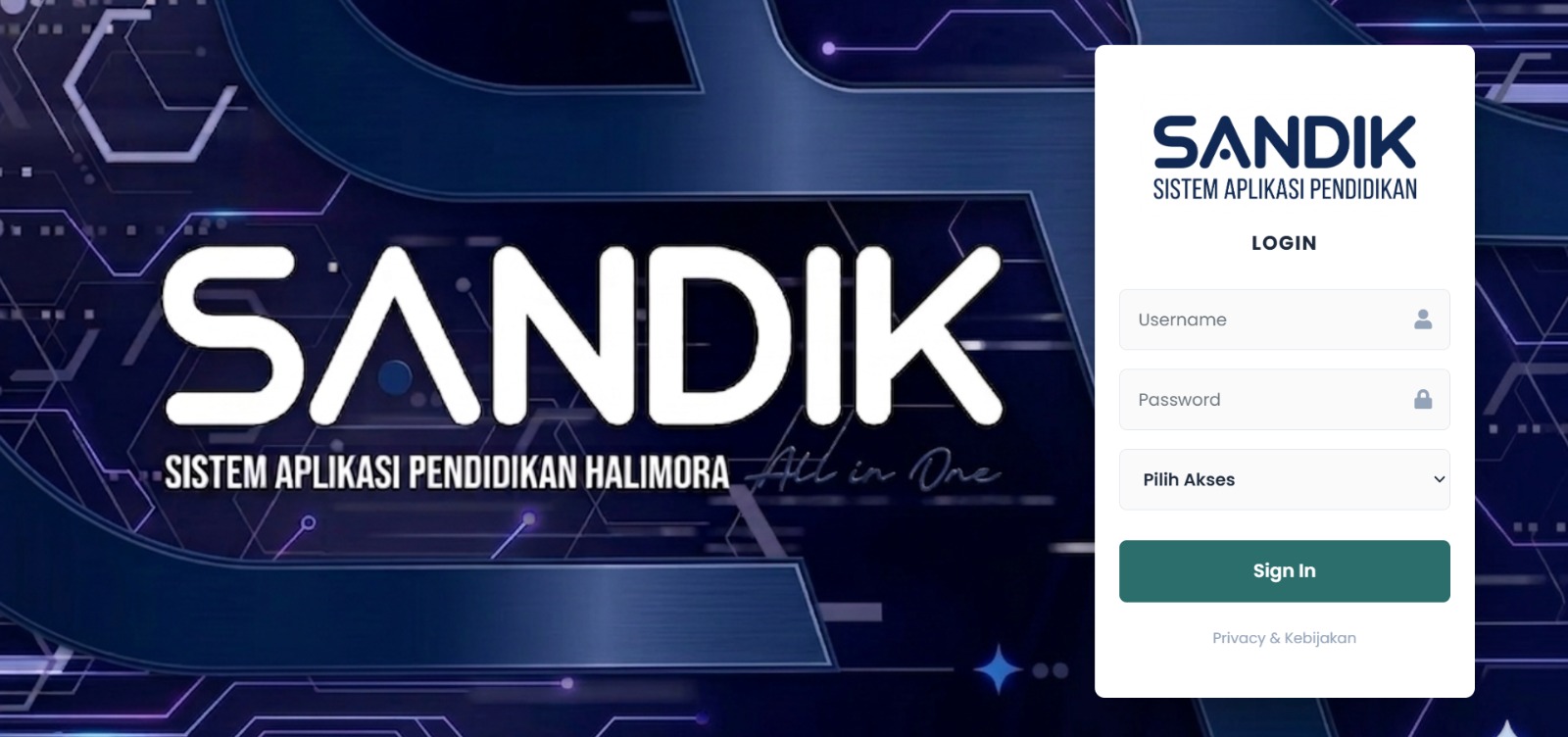 Sandik Halimora Menjadi sekolah digital